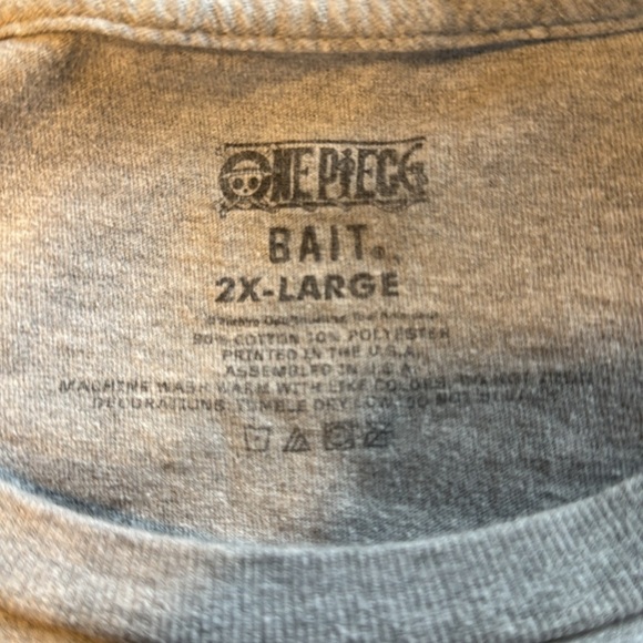 BAIT X ONE PIECE MEN BAIT LOGO FT LUFFY TEE Gray One Piece Graphic T-Shi… - Picture 4 of 6